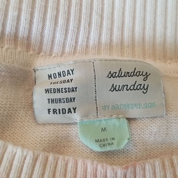 Anthropologie Cotton 7 Days A Week Peach Fuzz Tyedye Sweater Sz.M Long Sleeve - Picture 6 of 11